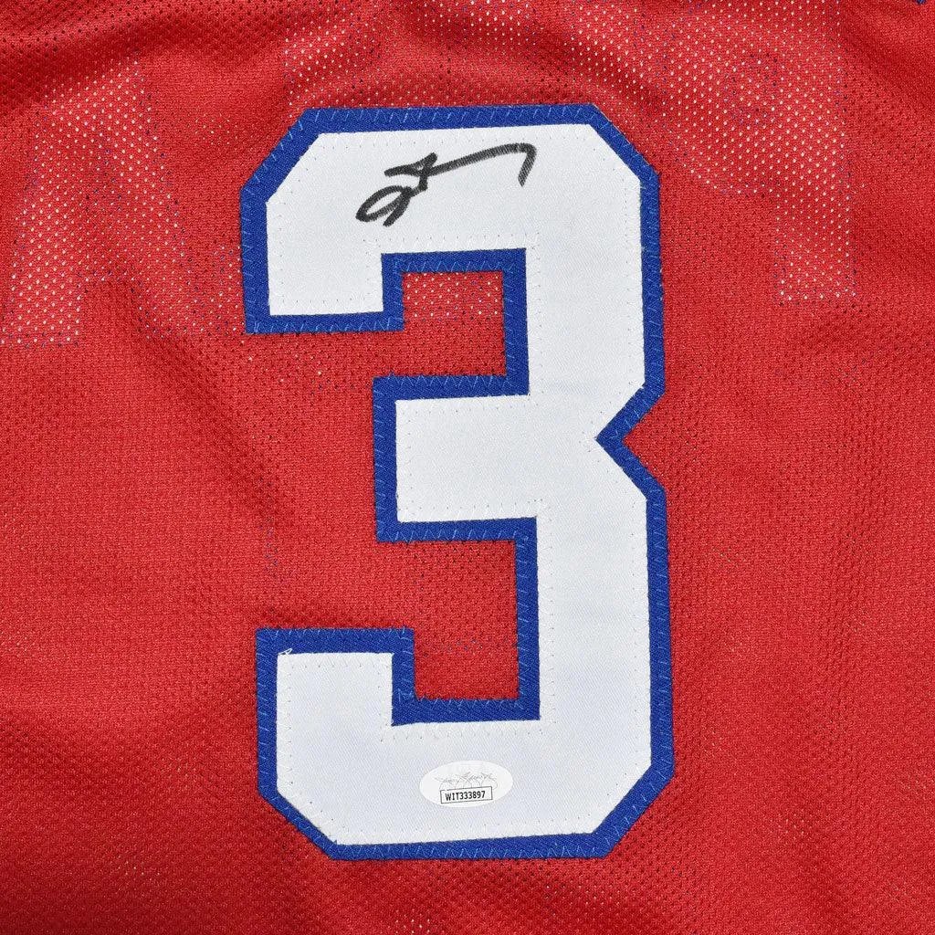 Allen Iverson Signed Philadelphia Pro Red Basketball Jersey (JSA)