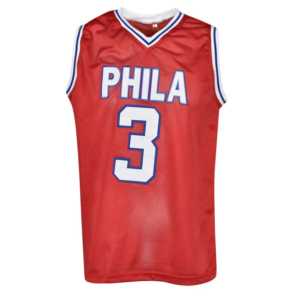 Allen Iverson Signed Philadelphia Pro Red Basketball Jersey (JSA)