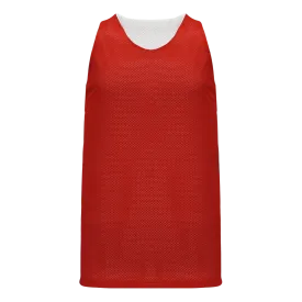 Athletic Knit (AK) BR1302A-208 Adult Red/White Reversible League Basketball Jersey