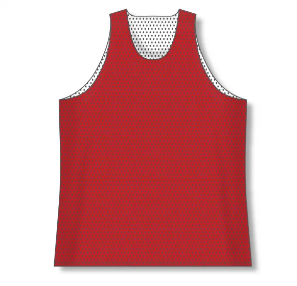 Athletic Knit (AK) BR1302A-208 Adult Red/White Reversible League Basketball Jersey