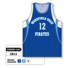 Athletic Knit Custom Sublimated Basketball Jersey Design 1151