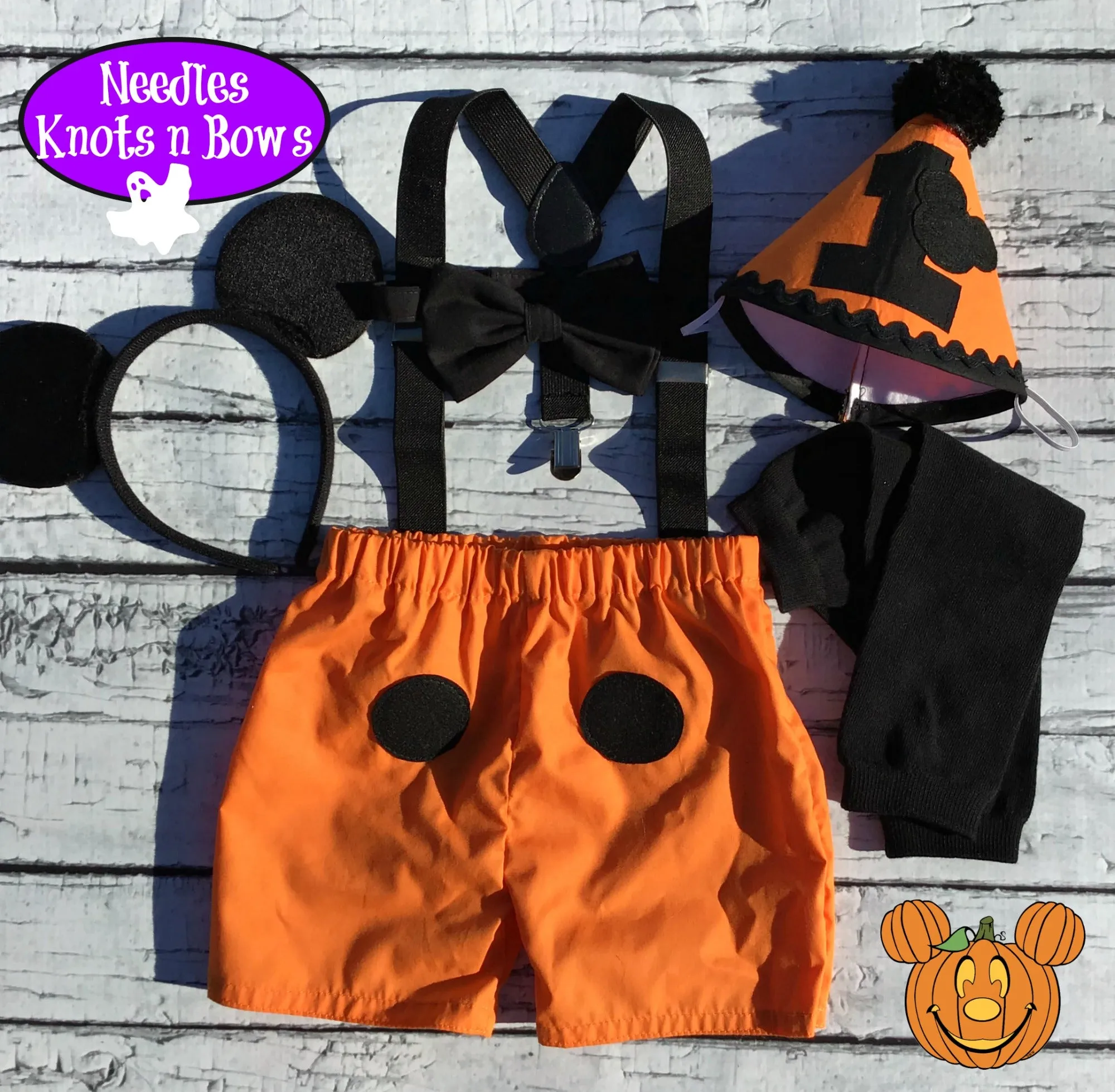 Boys Mickey Mouse Halloween Cake Smash Outfit