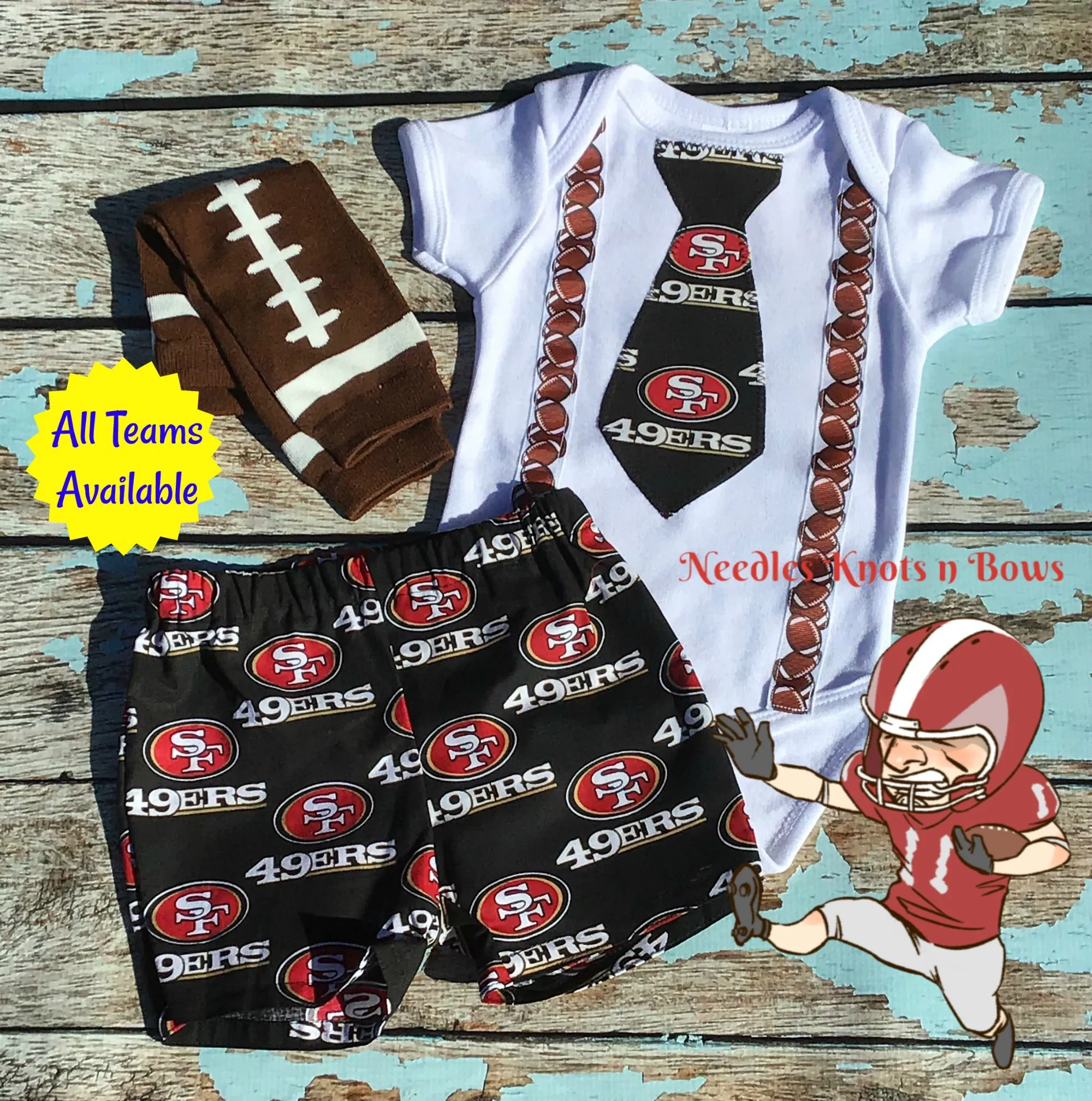 Boys San Francisco 49ers Game Day Football Outfit