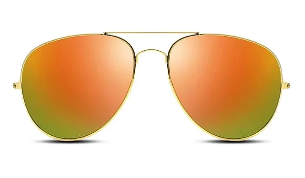 Classy Men Sunglasses Aviator Orange