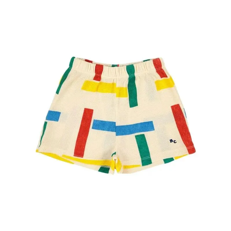 Color Block Polo Shirt and Shorts Matching Set