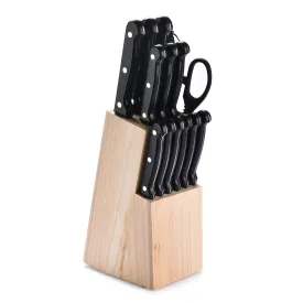 Cooking Knife Set - Black Stainless Steel Sharp Knife Set - Professional Cooking