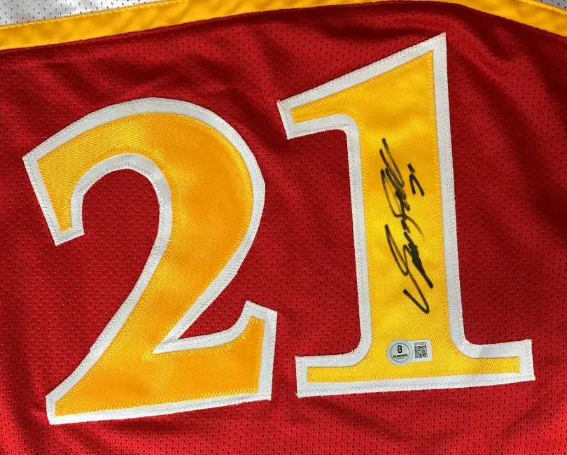 Dominique Wilkins Atlanta Signed Red Basketball Jersey BAS