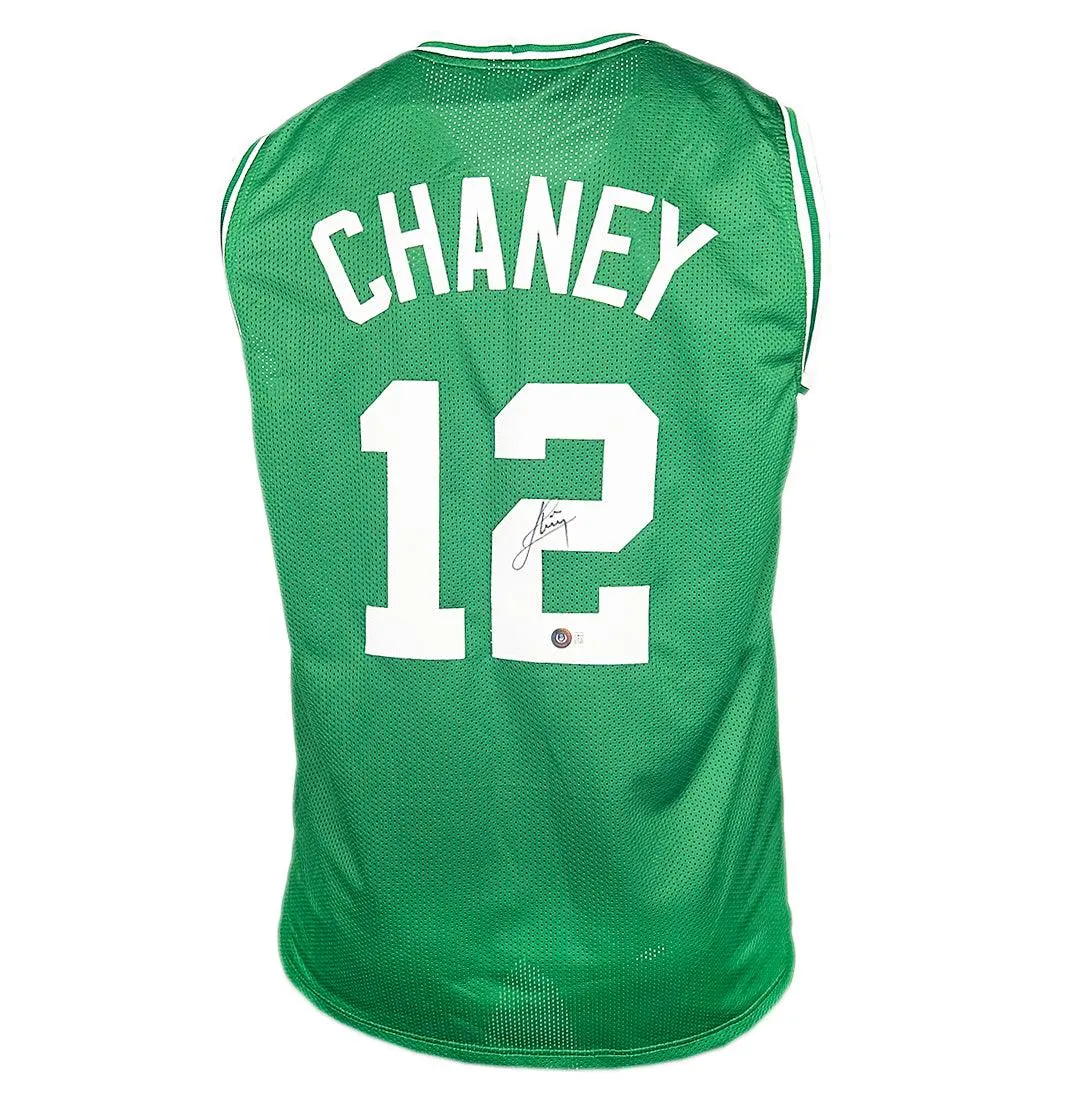 Don Chaney Signed Boston Green Basketball Jersey (Beckett)