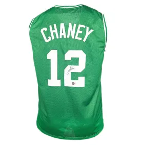 Don Chaney Signed Boston Green Basketball Jersey (Beckett)