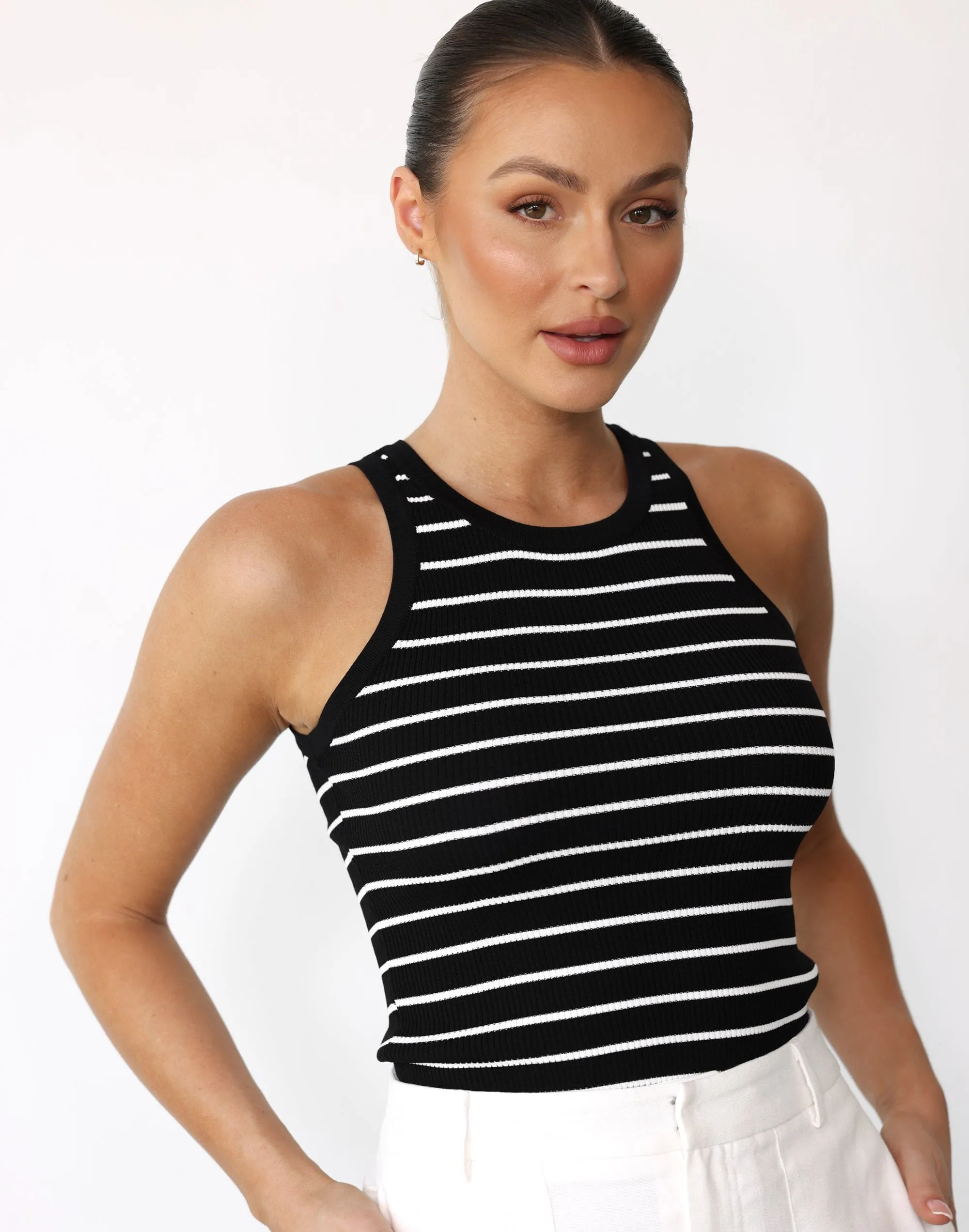 Eleynah Tank Top (Black/White)