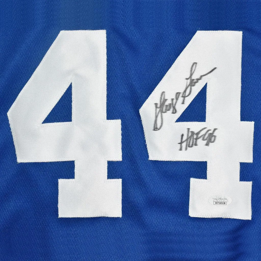 George Gervin Signed HOF 96 Inscription NBA Blue Basketball Jersey (JSA)