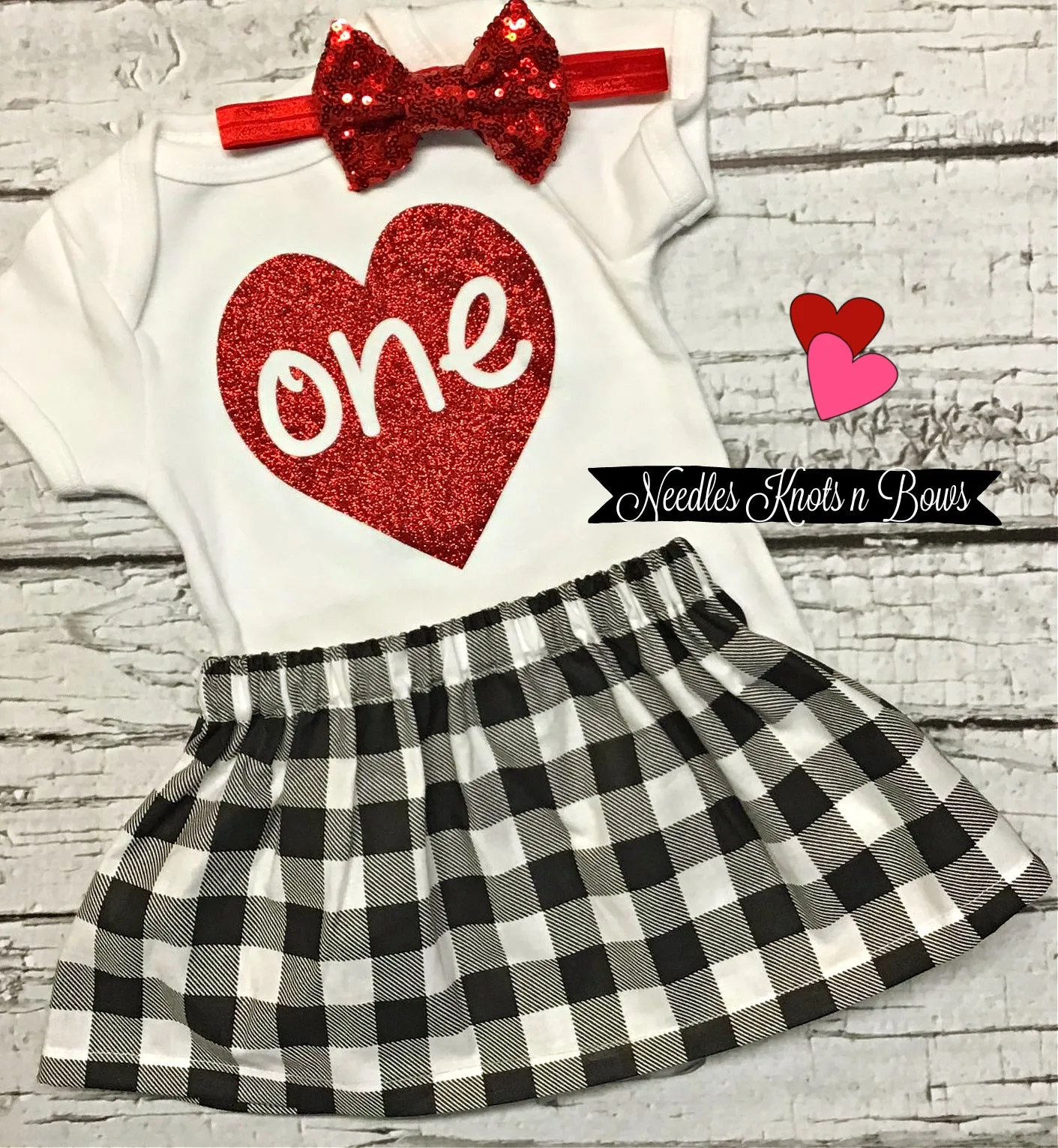 Girls Valentines Birthday Outfit, Half, First, Second Birthday Outfit