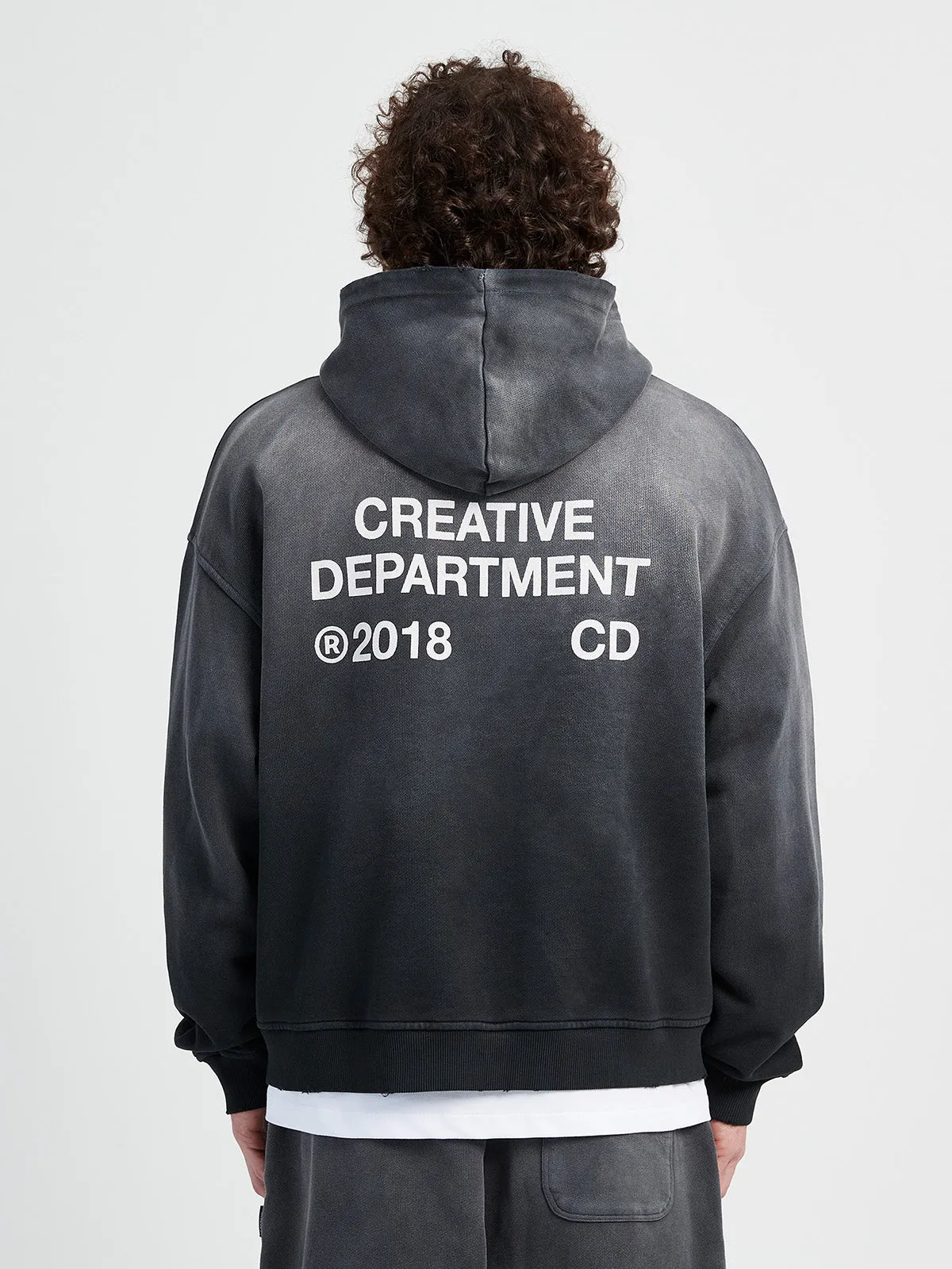 HOODIE CREATIVE DEPT - FADED BLACK