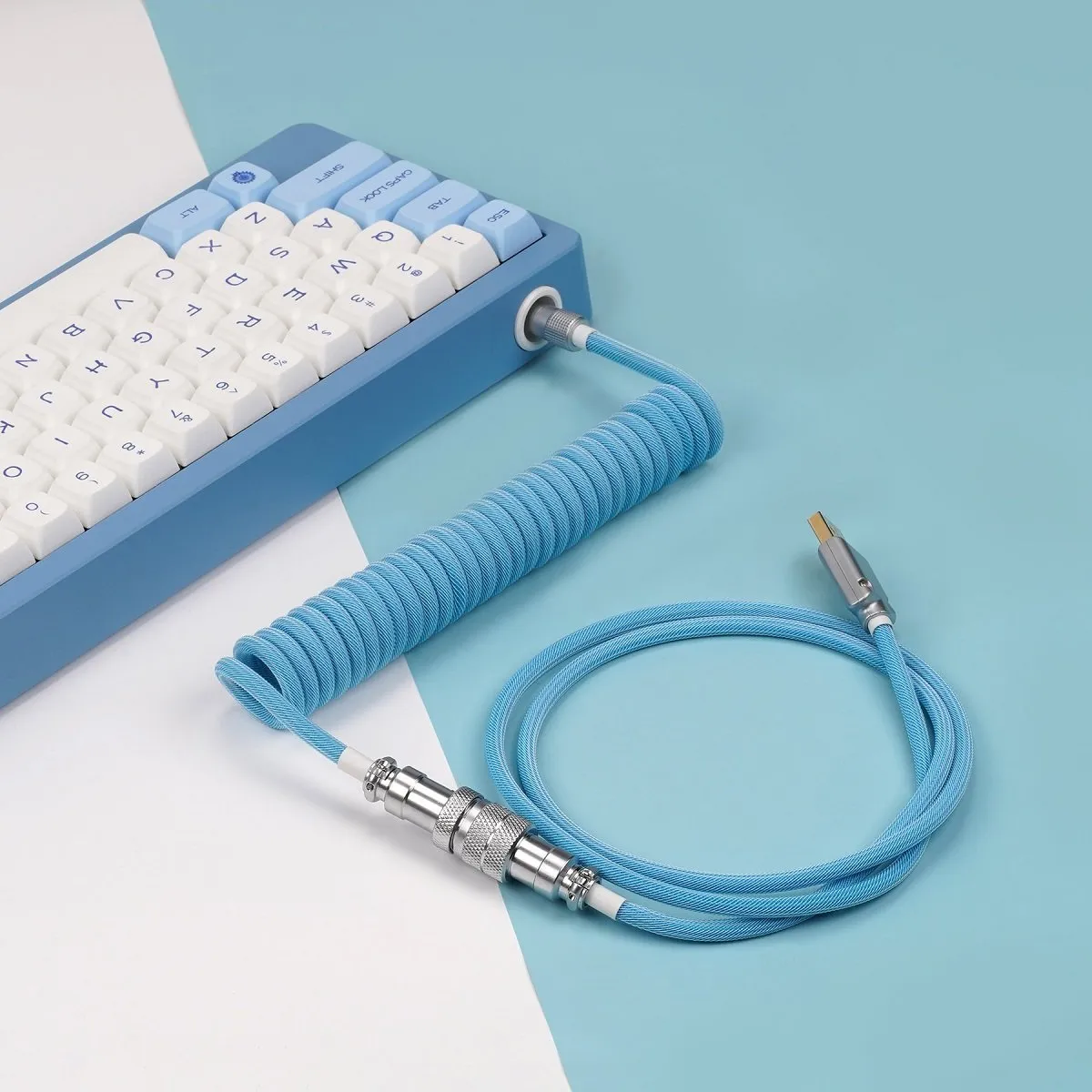 KBDfans Blue Custom Handmade USB-C Cable