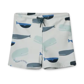 Liewood Otto Swimsuit with print | Whales /Cloud Blue