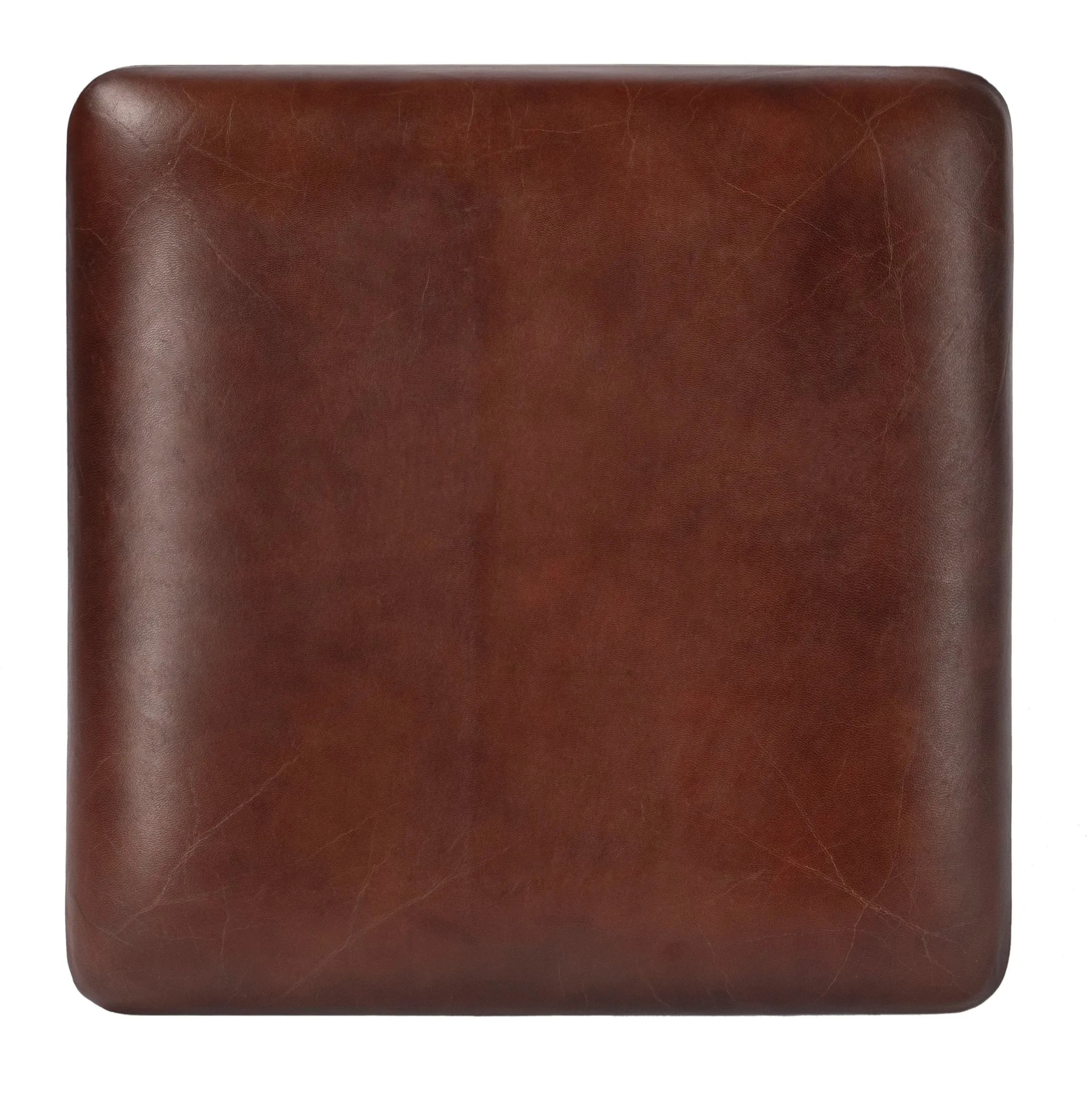 Midway Aviator Leather Accent Stool in Medium Brown  5597330