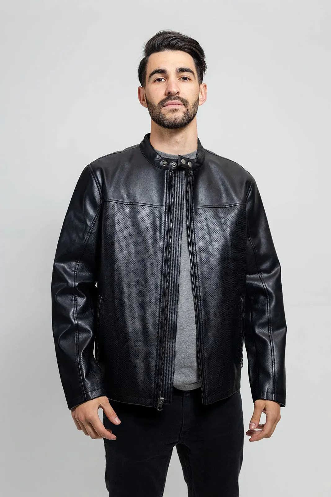 Oliver Mens Vegan Faux Leather Jacket