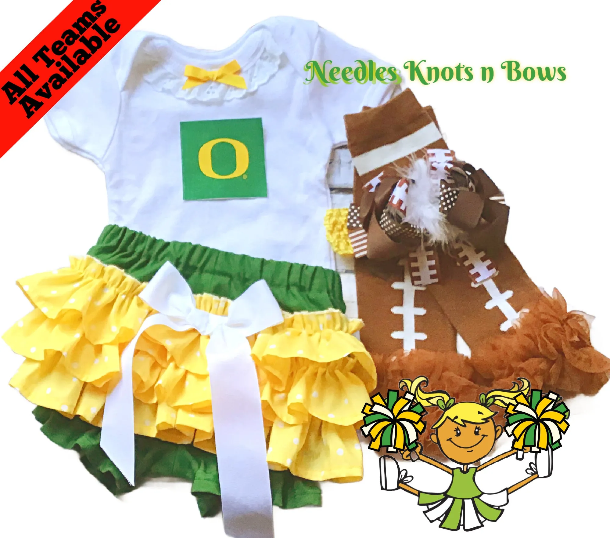 Oregon Ducks Outfit for Baby Girls & Toddlers