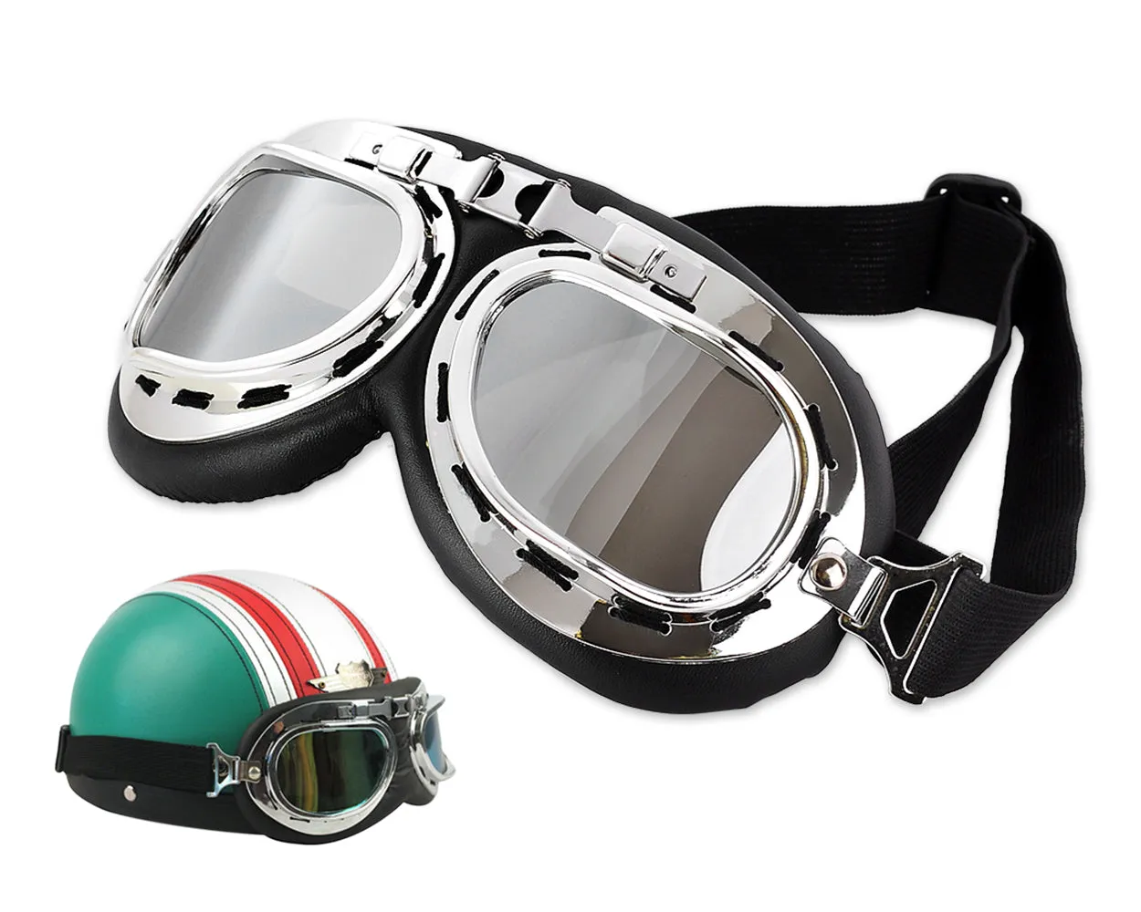 Play Bling Cosplay Goggles Steampunk Motorcycle Goggles Costume Retro Pilot Style Goggles