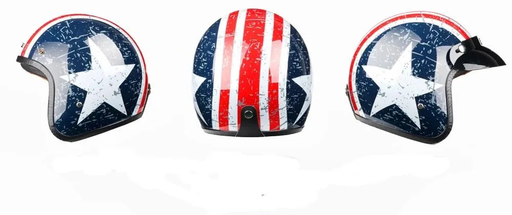 Put your pride on display in this classic American style motorcycle helmet!