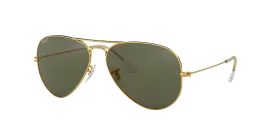 RAY BAN AVIATOR LARGE METAL GOLD | GREEN CLASSIC G-15 POLARIZED