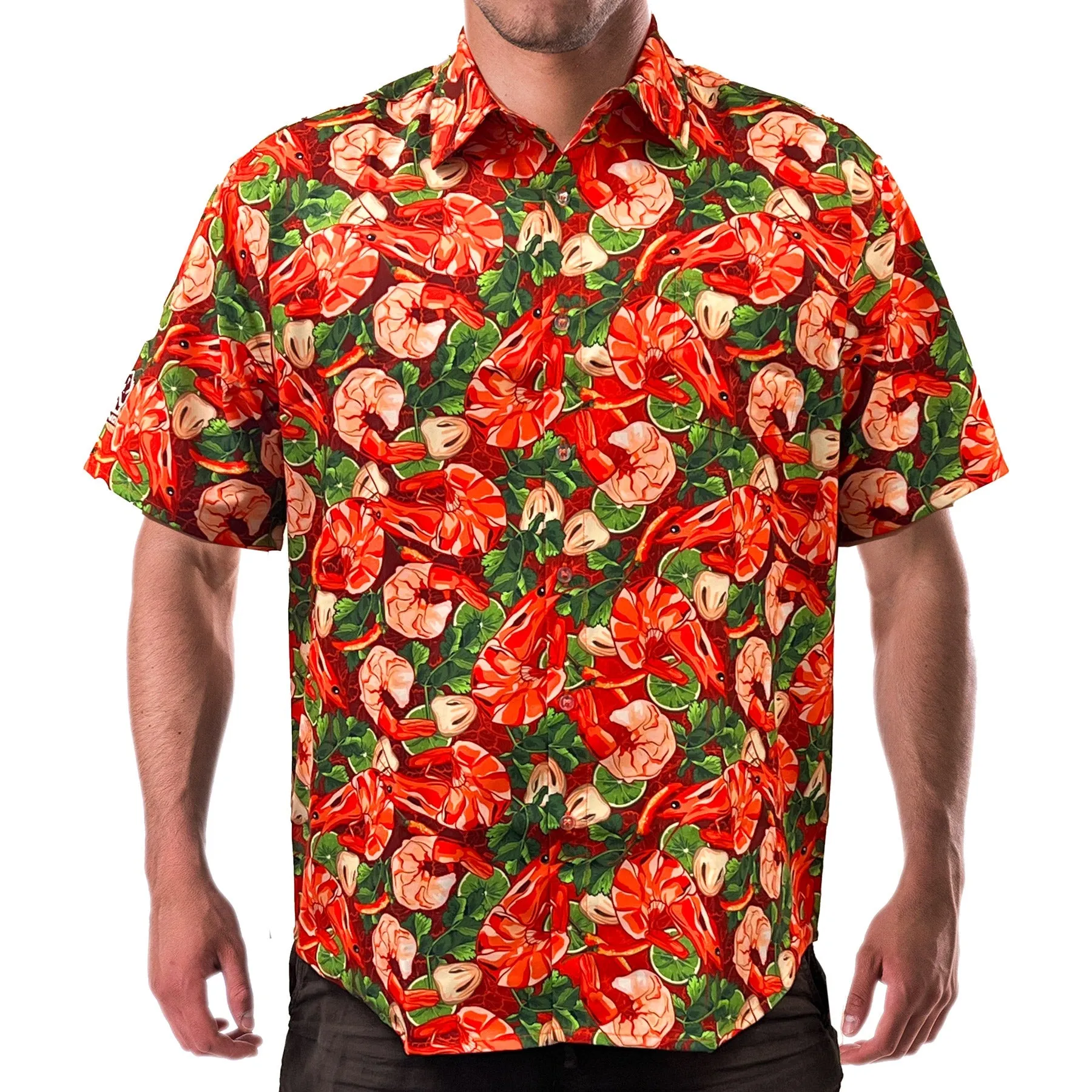 Rhino Saturday Social Button Down Shirt - Shrimp Special