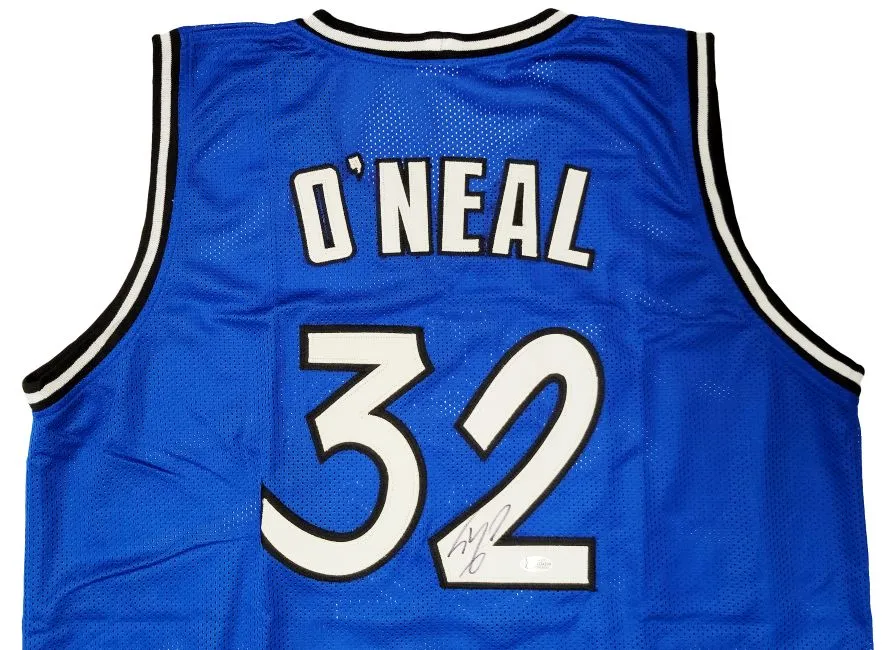 Shaquille O'Neal Orlando Signed Blue Basketball Jersey BAS