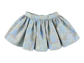 Sky and Gold Leaf Pattern Skirt