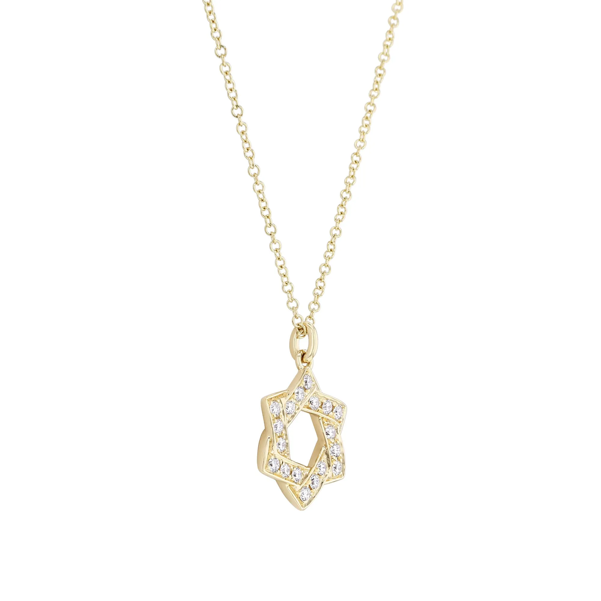 Star of David Diamond Necklace