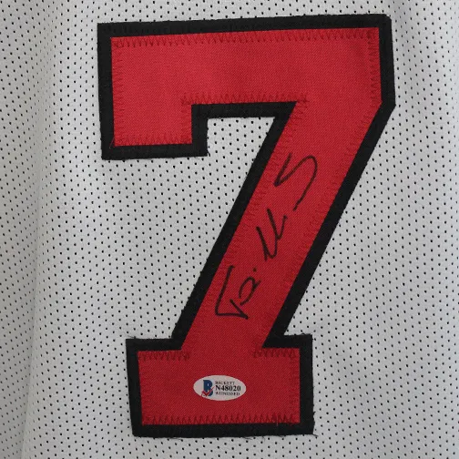 Toni Kukoc Autographed Basketball Jersey White w/ STATS! (JSA)