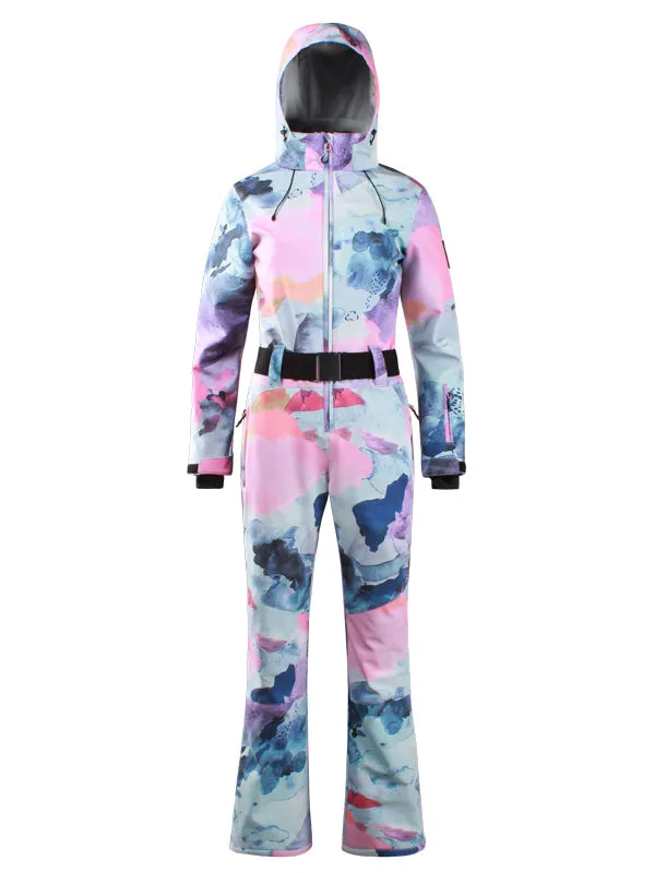 Women's Gsou Snow Classic Flare Belted Ski Suit