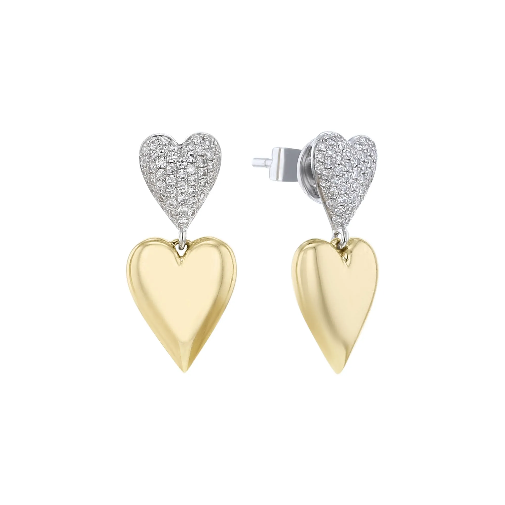 Wonderland Heart Diamond Drop Earrings